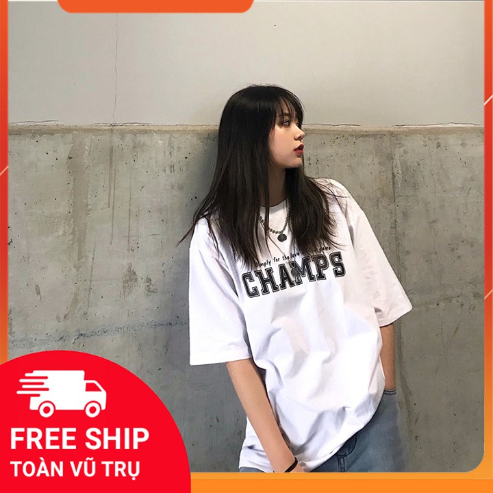 Áo thun tay lỡ form rộng Oversize, áo phông tay lỡ form rộng Unisex, áo thun CHAMPS A72
