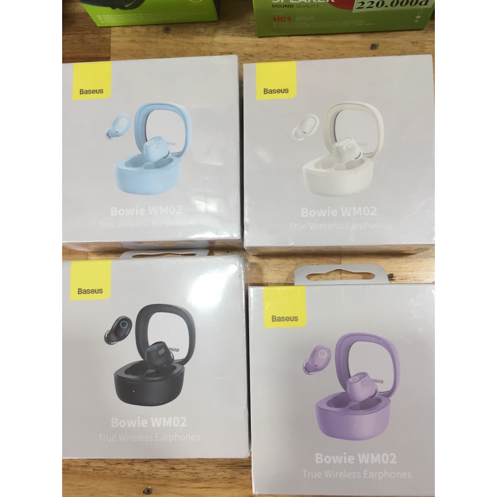 Tai nghe Bluetooth Baseus WM02 V5.3 nhỏ gọn thiết kế đẹp pin 5h