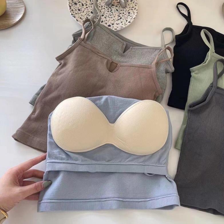 Áo Bra Nữ 2 Dây Cổ Chữ V Có Mút Ngực Mẫu Mới Sexy 6697