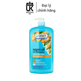 tuan074 Dầu gội nuôi dưỡng, phục hồi tóc Argan oil of Morocco Natural World 1000ml tuan074