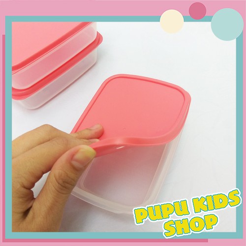 [Hàng Nhật] Set 3 hộp nhựa nắp dẻo 300ml (Màu Ngẫu Nhiên)