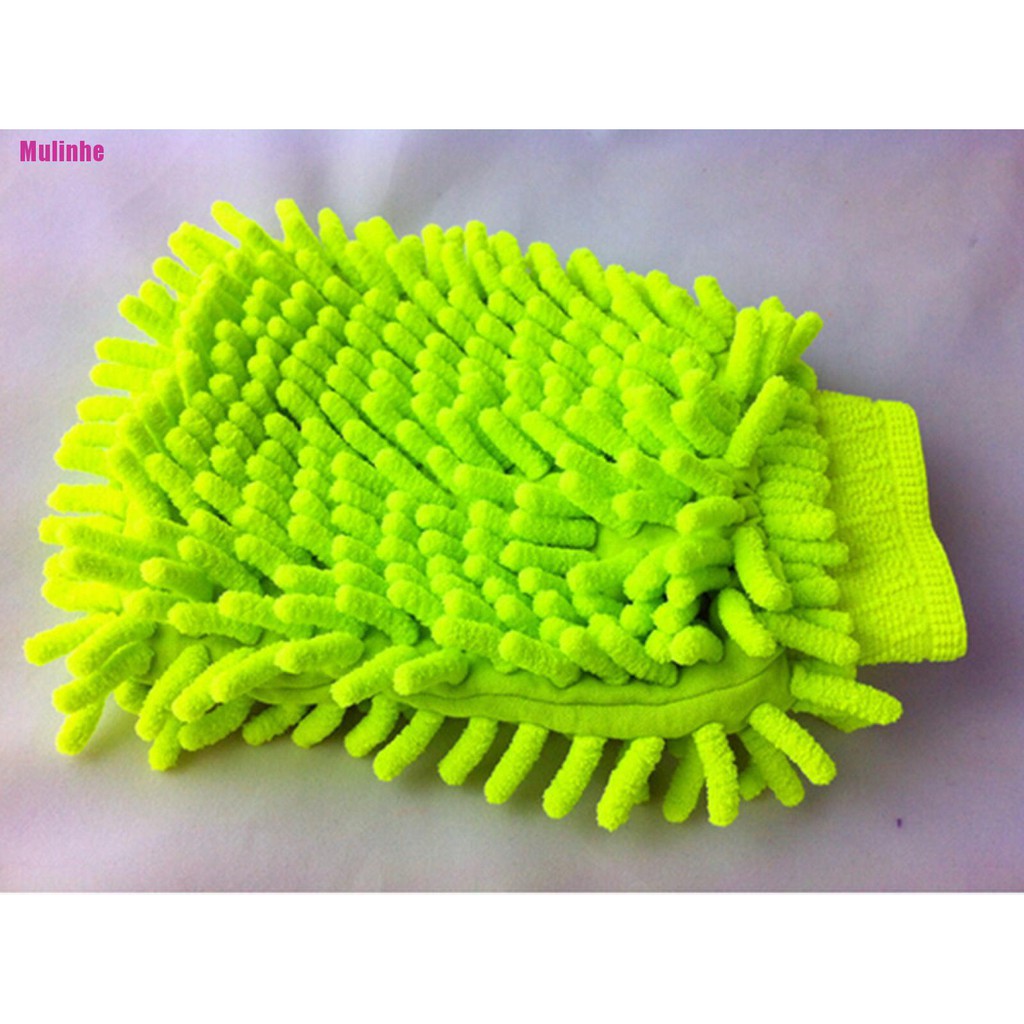 Găng Tay Rửa Xe Hơi Hai Mặt Bằng Sợi Microfiber