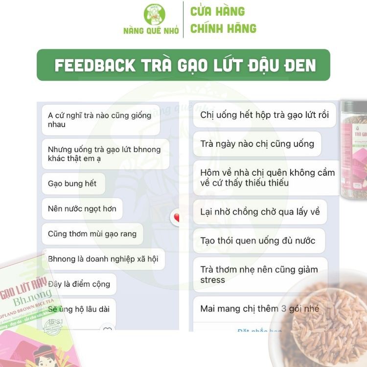 Combo Trà Gạo Lứt Đậu Đen Cô Gái Bhnong Thải Độc Tốt Cho Sức Khỏe 500Gr