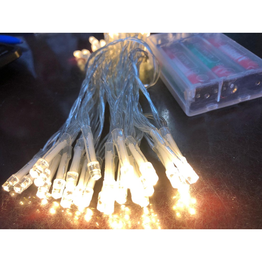 Dây đèn Led trang trí siêu sáng dài 5m/10m dùng pin + Tặng kèm pin