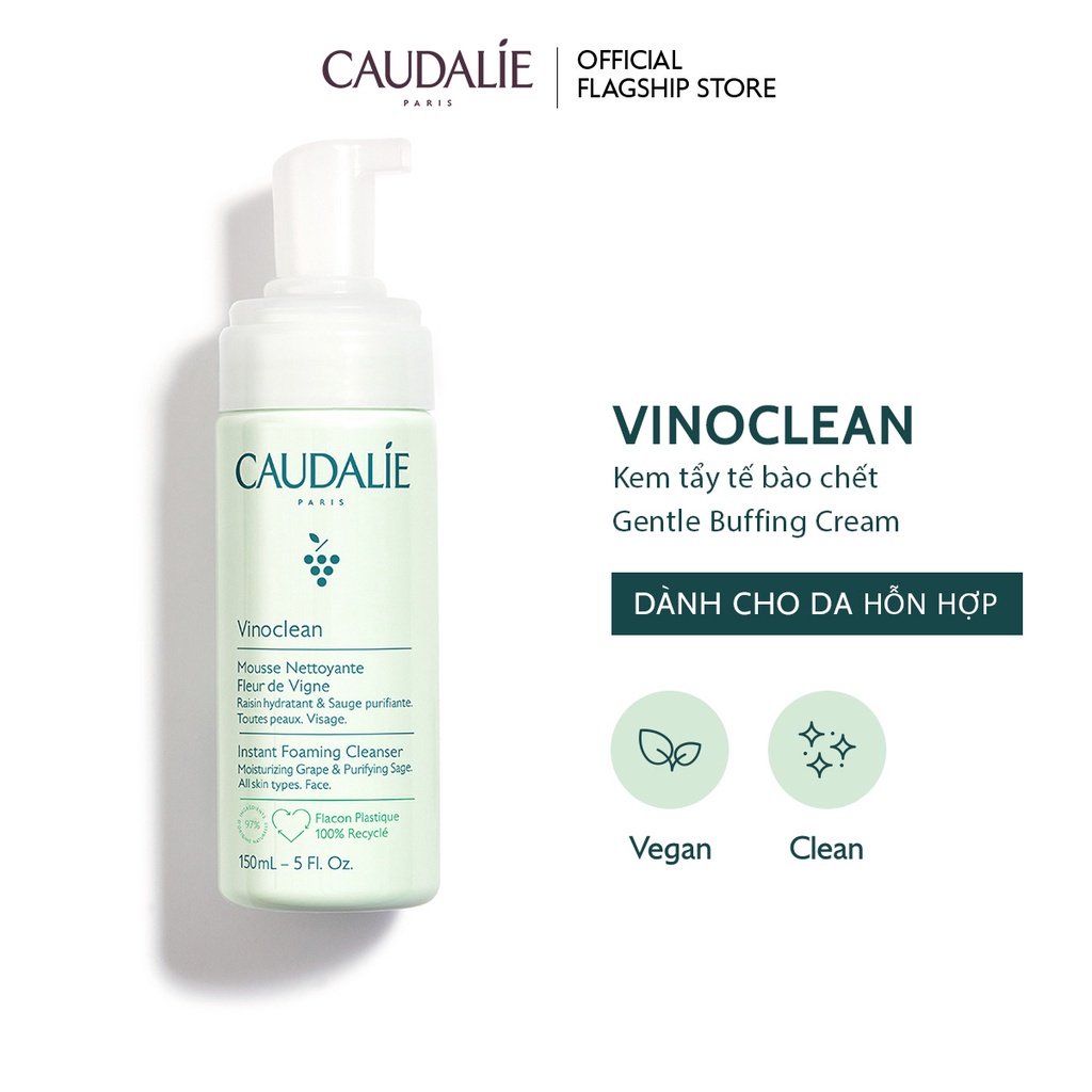 Sữa rửa mặt tạo bọt thanh lọc làn da nhẹ dịu Caudalie Vinoclean 150ml - Thương hiệu mỹ phẩm cao cấp từ Pháp