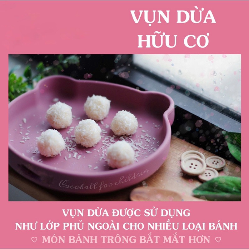 Vụn dừa hữu cơ sottolestelle làm bánh và bữa phụ cho bé