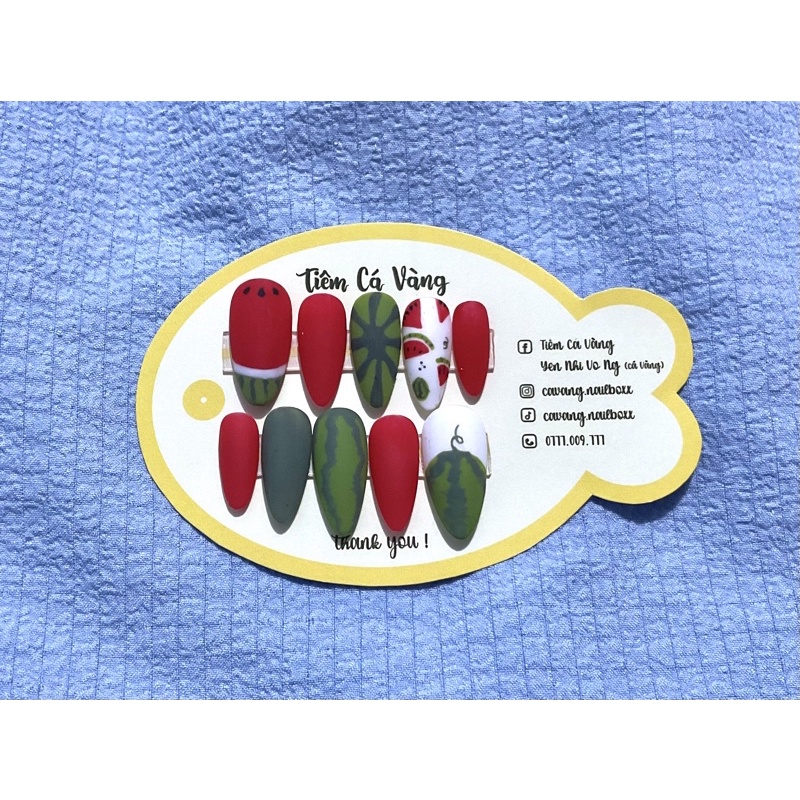 Nailbox Cá Vàng - mẫu Dưa hấu