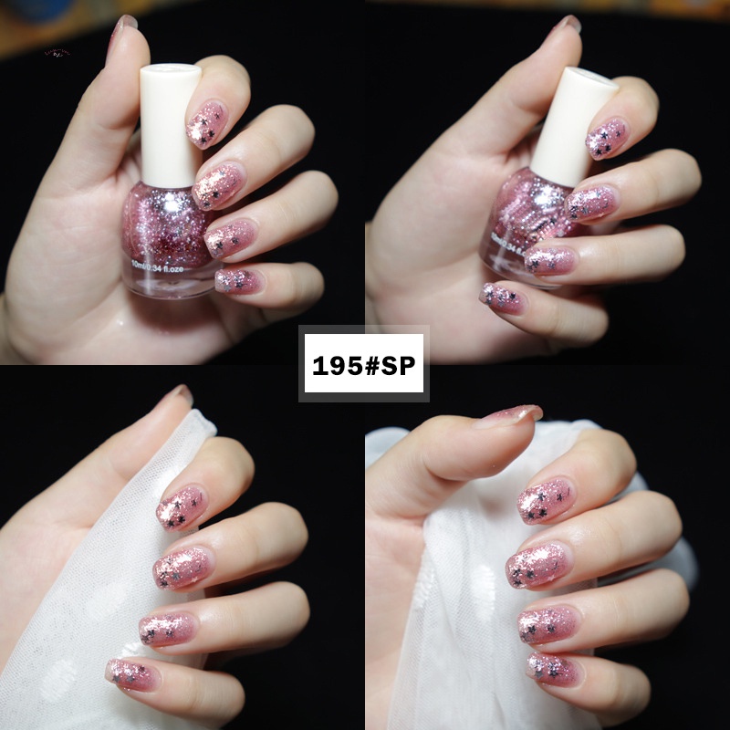 Sơn Móng Tay Kim Tuyến Lấp Lánh Lâu Trôi Không Phai Màu