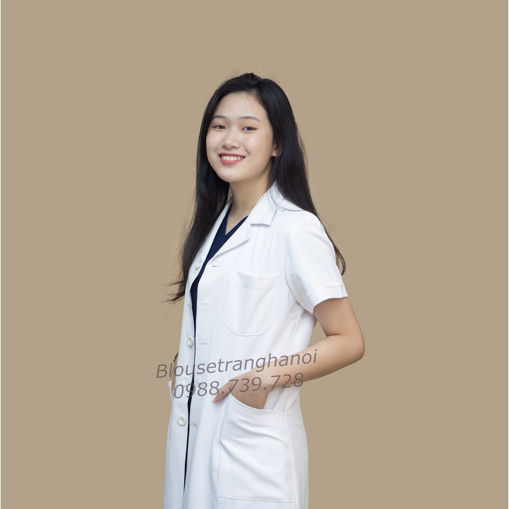 Áo blouse nữ, áo blouse bác sĩ nữ - Blouse trắng hà nội