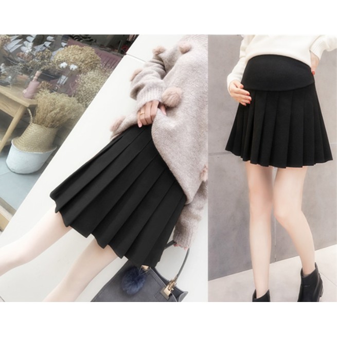 Chân Váy Bầu Xếp Ly Ngắn Xinh Có Quần Trong CVB86