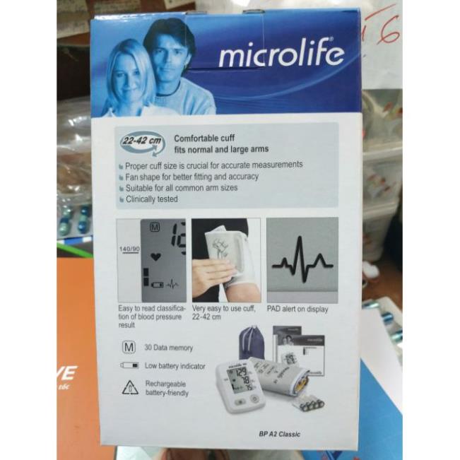 ✅ [Chính Hãng HCM] Máy Đo Huyết Áp Bắp Tay: Microlife A2 Classic - VT0013