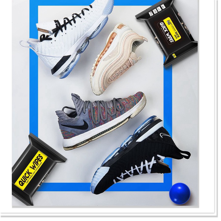 Khăn lau giày siêu sạch XẢ TỒN Gói 12 miếng khăn lau giày Sneaker tích hợp dung dịch làm sạch 9401