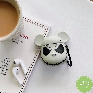 🌟Tặng kèm móc treo - Case Airpod 1 2🌟Vỏ bao AirPods silicon đựng tai nghe không dây Bearbrick Ghi - i12 , i13, i18...