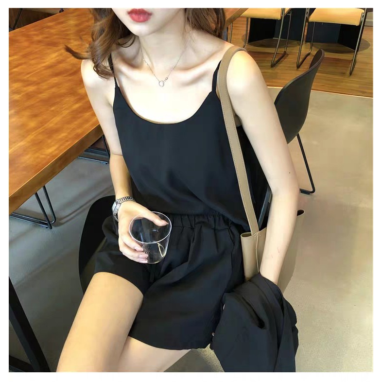 SET VEST 3 MÓN GỒM ÁO 2 DÂY + ÁO KHOÁC VEST + QUẦN GIẢ VÁYi | BigBuy360 - bigbuy360.vn