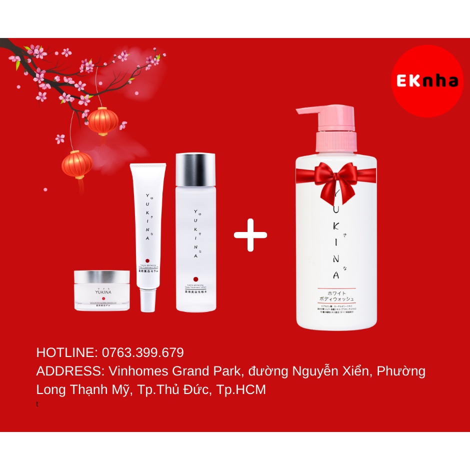 Yukina bộ dưỡng trắng da mờ nám chuyên sâu YUKINA WHITENING DEEP TREATMENT NHẬT BẢN