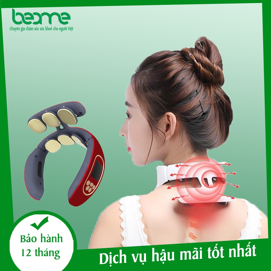 Máy Massage Cổ Vai Gáy - 6 Đầu Mát Xa Xung Điện Thông Minh, Kết Hợp Mát Xa Thư Giãn Trị Liệu Với 2 Miếng Dán Điện Xung