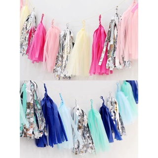 SET 5 TUA RUA GIẤY LỤA TRANG TRÍ, NHIỀU MÀU LỰA CHỌN