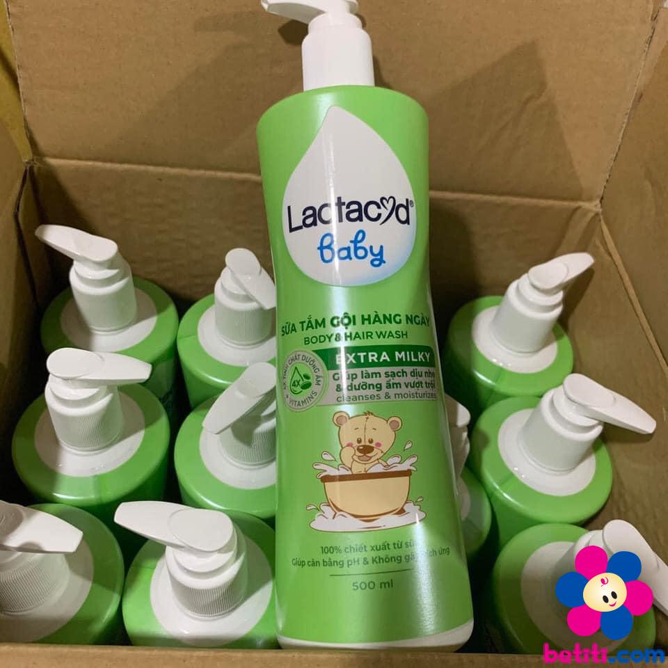 Lactacyd baby extra milky sữa tắm gội trẻ em hằng ngày