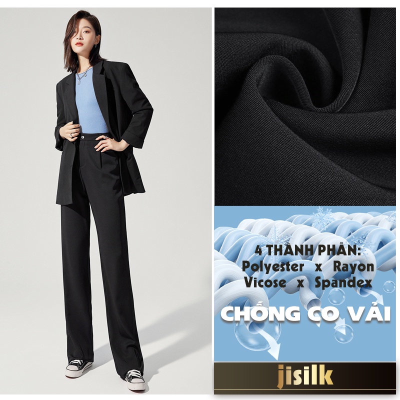 Quần ống rộng nữ jisilk bigsize cullotes suông đứng form vải tuyết mưa Love-ya T.QDA-02