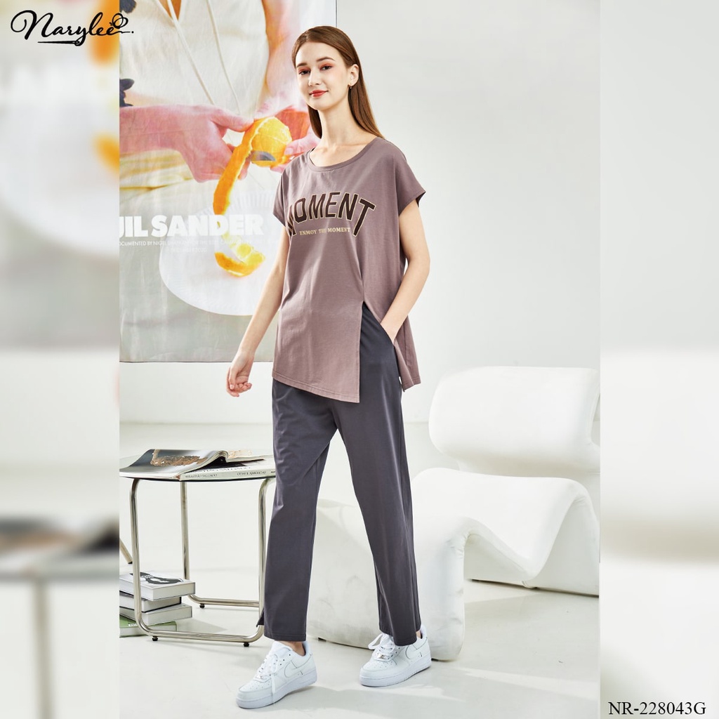 Đồ bộ mặc nhà nữ cao cấp Narylee áo cộc quần dài chất cotton nhập khẩu mềm mịn chống tia UV kháng khuẩn mã NR - 228043