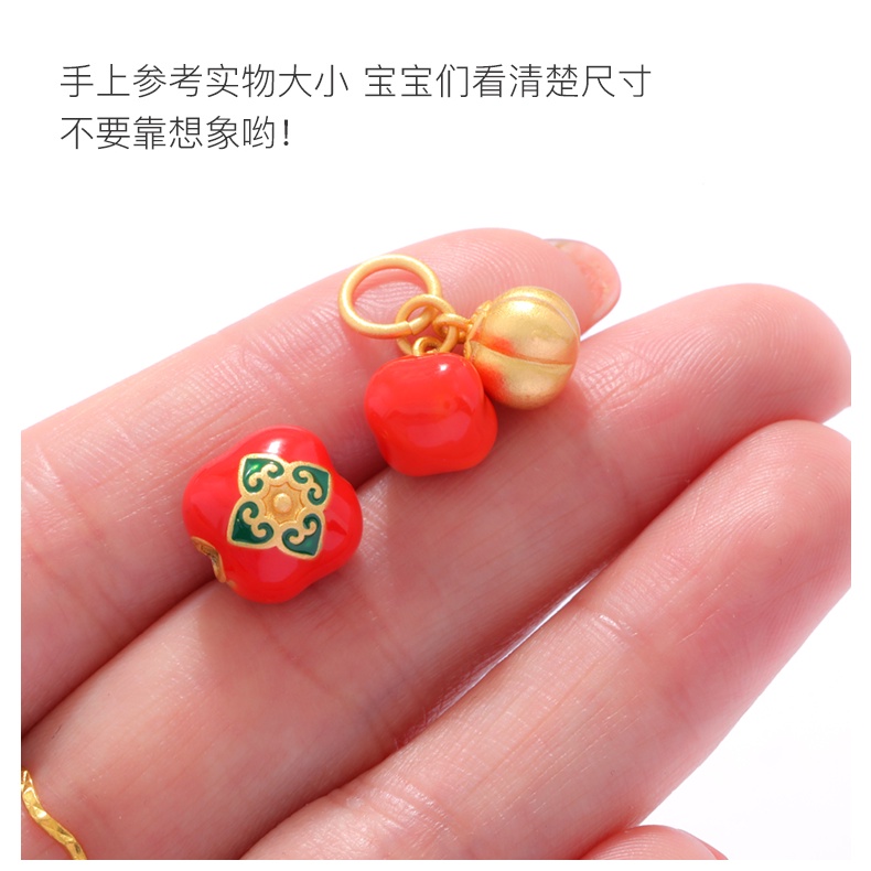 Pretty Things Mặt Dây Chuyền Tròn Hình Thỏ Persimmon Làm Trang Sức Thủ Công diy