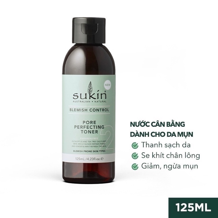 Nước Cân Bằng Se Khít Lỗ Chân Lông Sukin Blemish Control Pore Perfecting Toner