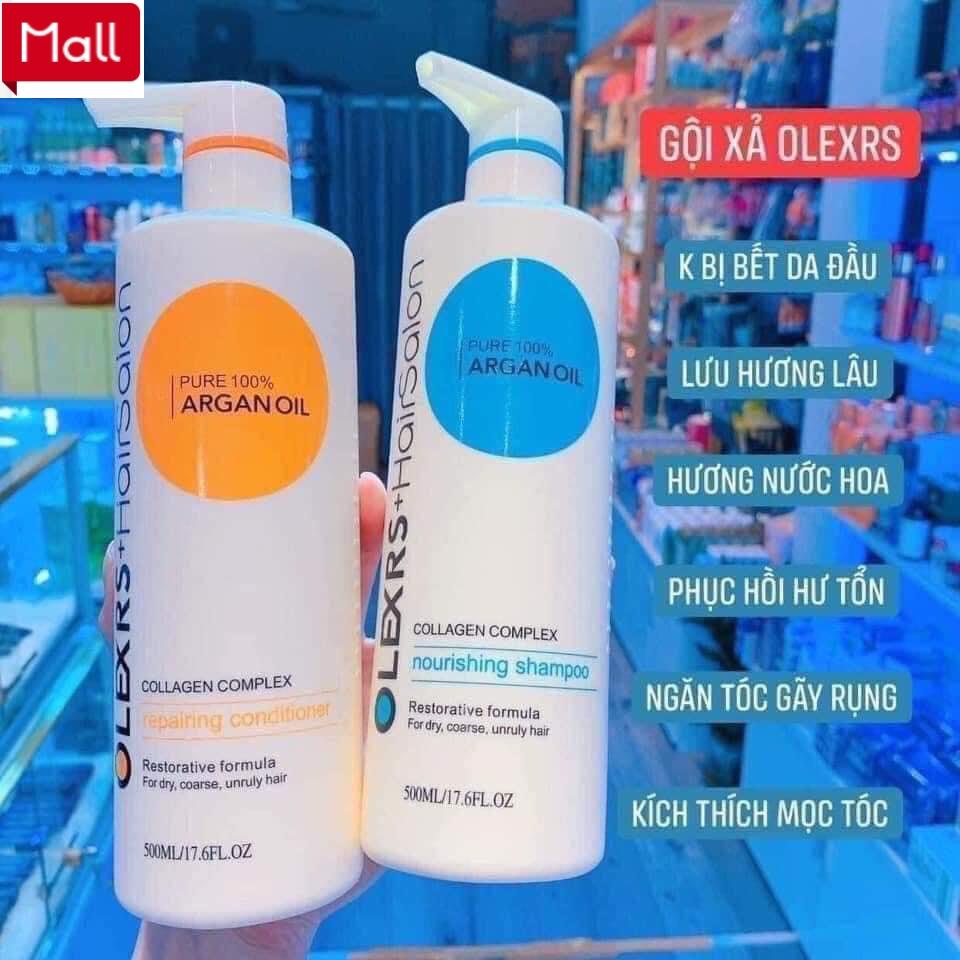 Bộ Gội Xả Olexrs Hair Salon Collagen Anh - Mọc Tóc, Phục Hồi Tóc, Chống Rụng Tóc, Tóc Nhuộm 365 _Shopee Mall