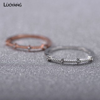 Nhẫn đính hôn mỏng dát đá thời trang cho nữ