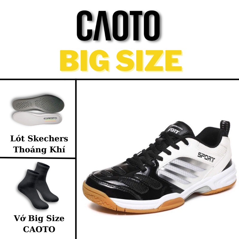 Giày Cầu Lông Size Lớn Sport Đế Chống Trơn Trượt - Giày Cầu Lông Nam Size Lớn 45 46 47 48