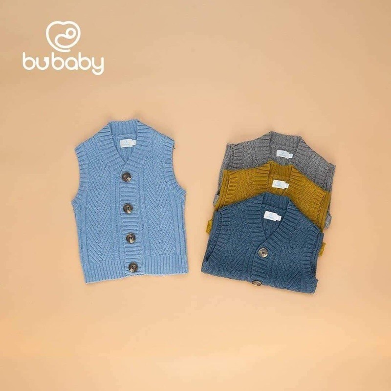 Áo gile len cao cấp Bu, Bubaby cho bé 6m - 3Y