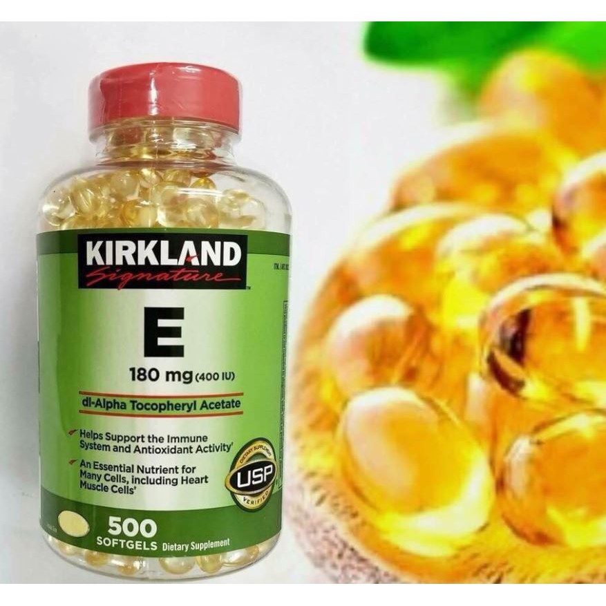 [HOT] Vitamin E 400 IU 500 Viên Kirkland Của Mỹ - Đẹp Da, Làm Chậm Lão Hóa [MUA NGAY]