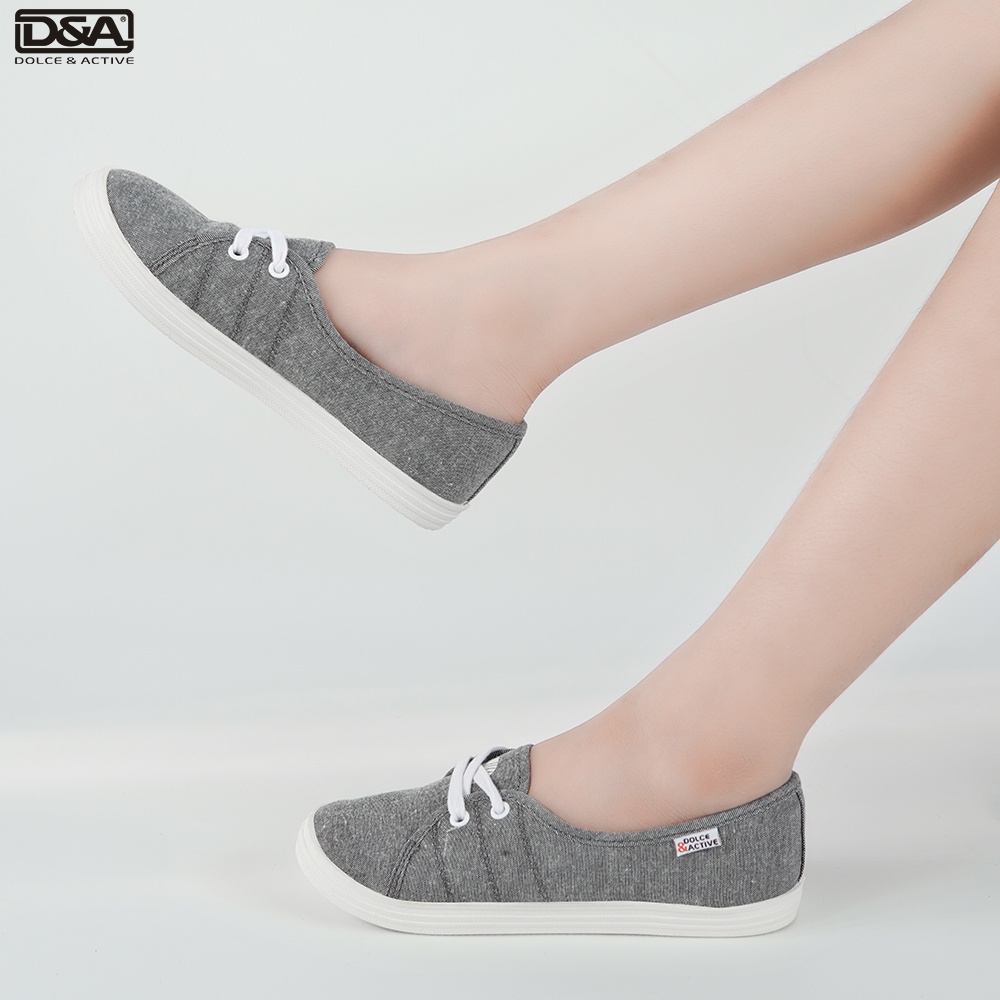 Giày slipon bé gái D&amp;A EPG1928 Ghi