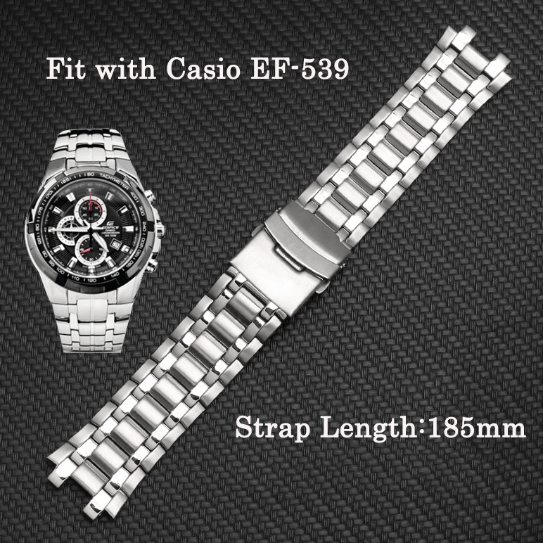Dây Đeo Thay Thế Bằng Thép Không Gỉ Dành Cho Đồng Hồ Casio EF-539 558 544 550 527 530 534 Series