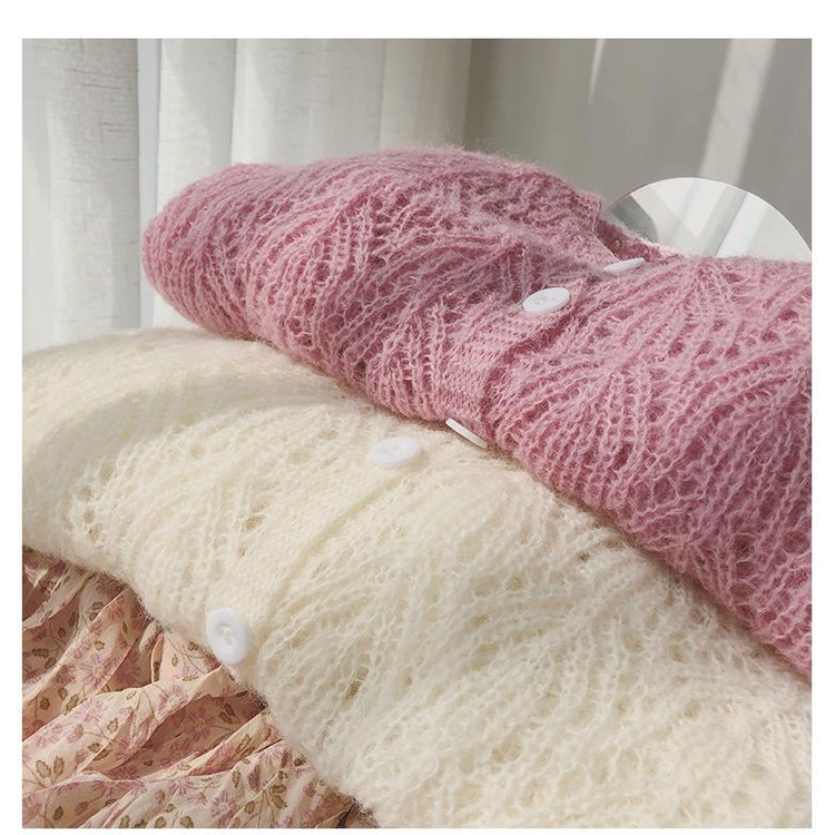 Áo Khoác Cardigan Dệt Kim Cổ Chữ V Thời Trang Cho Nữ