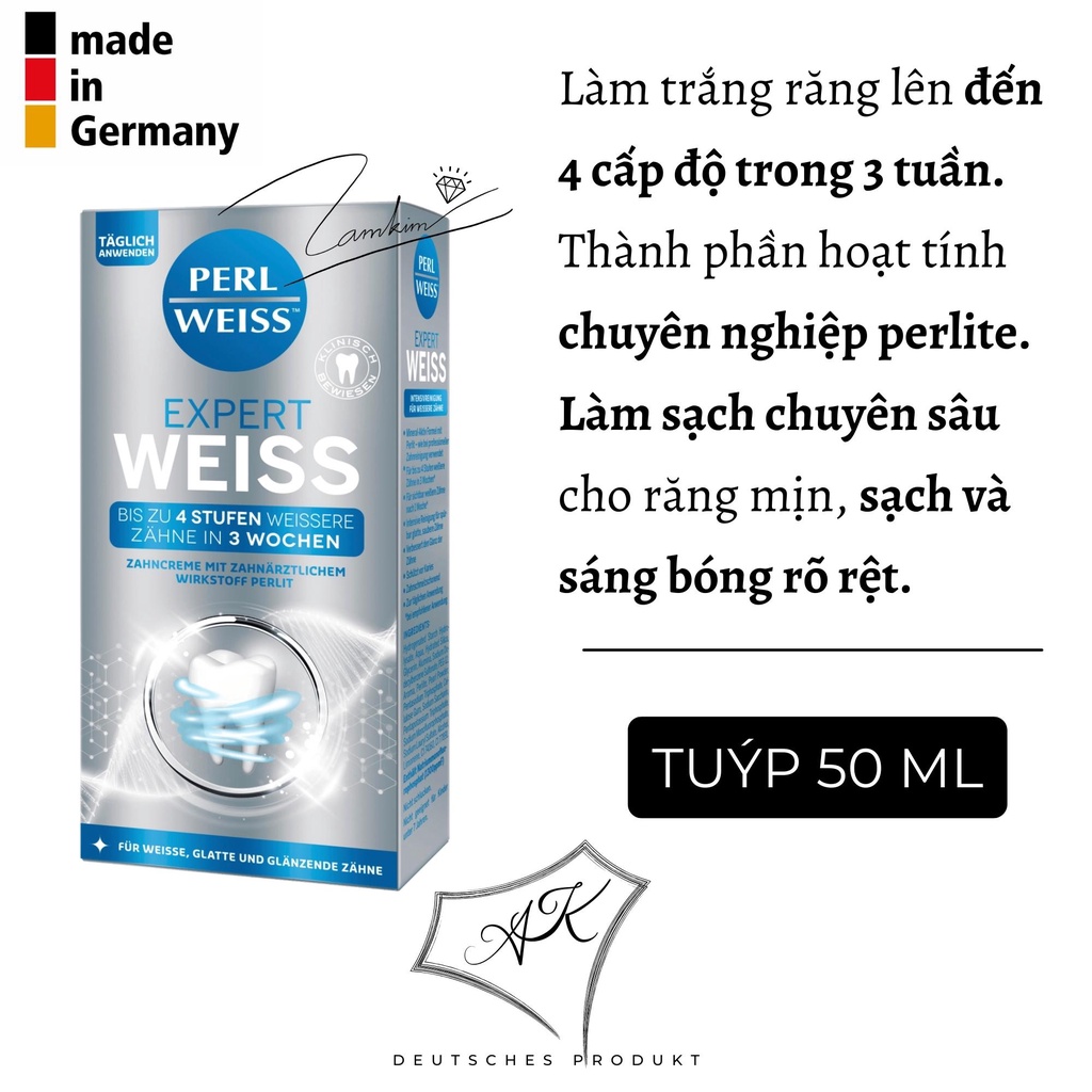 Kem Đánh Răng Làm Trắng Nội Địa Đức - PerlWeiss