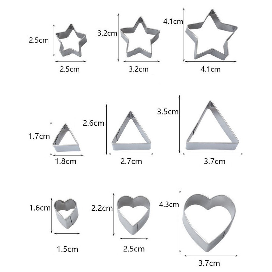 [BỘ 24 DỤNG CỤ] KHUÔN CẮT BỘT LÀM BÁNH QUY, BÁNH COOKIES, FONDANT