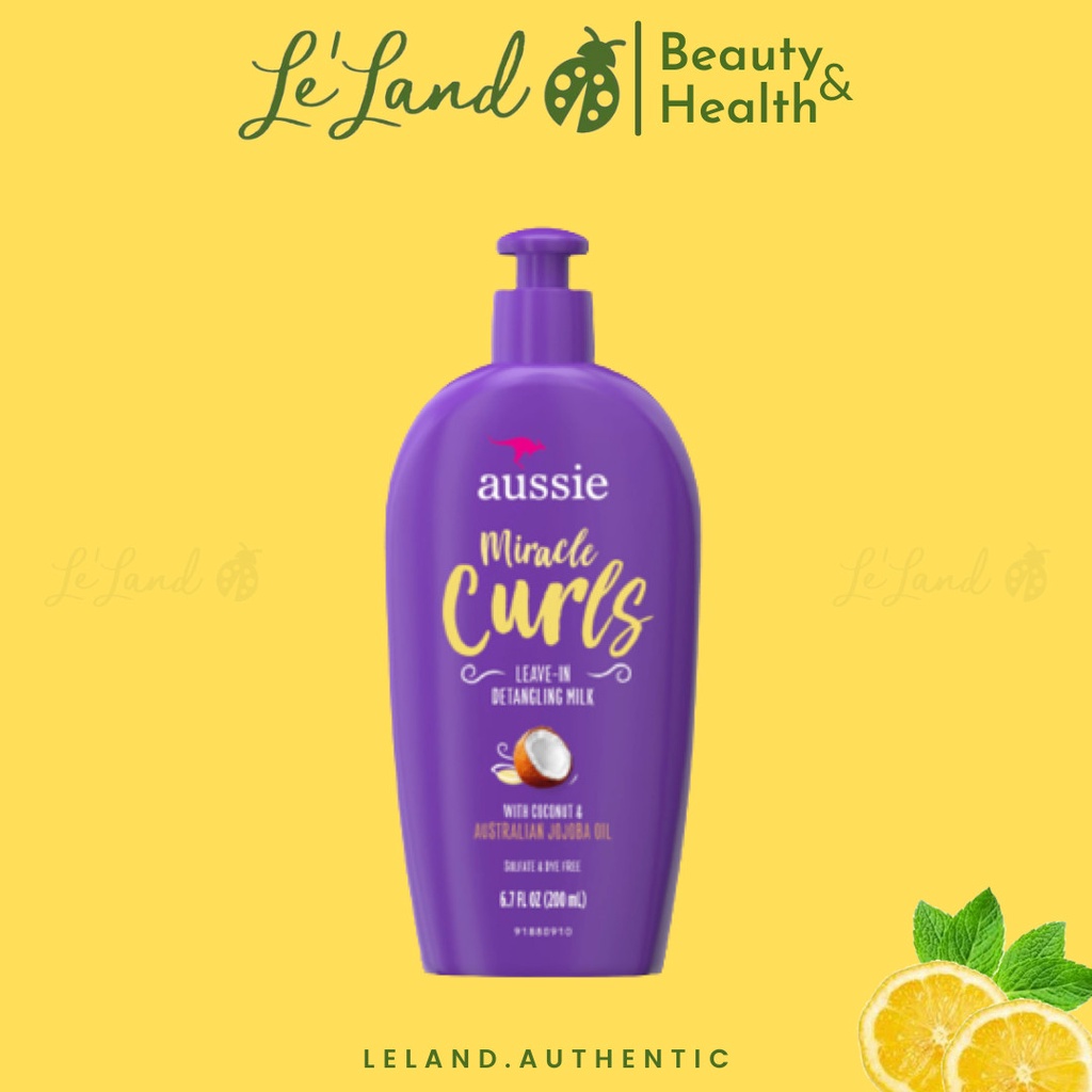 Bill US - Giữ nếp tóc Aussie Miracle Curls Detangling Hair Milk 200ml