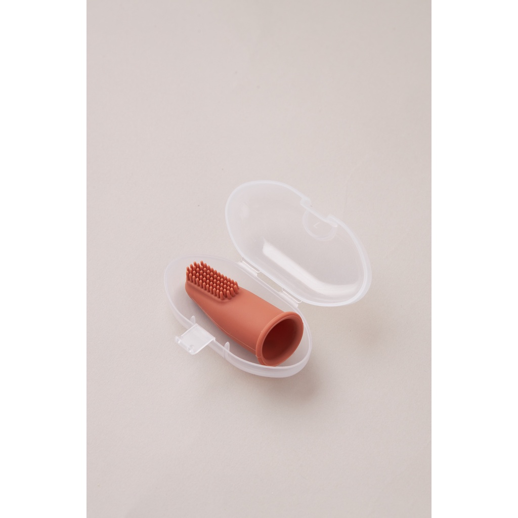 Bàn chải xỏ ngón tưa lưỡu silicone cao cấp CHIPPIANDCO vệ sinh nướu lưỡi DuoFit, Bộ 2 chiếc nhiều màu