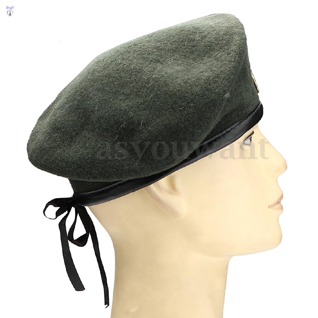 Nón Beret Vải Dạ Phong Cách Quân Đội Vintage Cho Nam Và Nữ