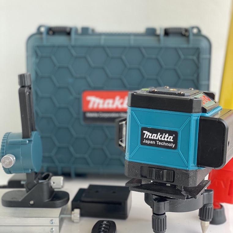 Máy bắn cốt cân mực tia laser 12 tia Makita , Máy cân bằng laser đánh thăng bằng mặt phẳng, áp tường