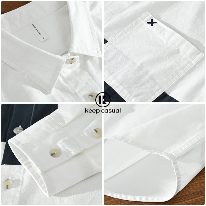 Áo Sơ Mi Cotton Tay Dài Dáng Rộng Phong Cách Thời Trang Nhật Bản 2022
