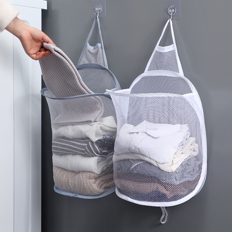 Giỏ Lưới Đựng Đồ Dơ Sức Chứa Lớn Có Thể Gấp Gọn Tiện Dụng Cho Gia Đình / Trường Học