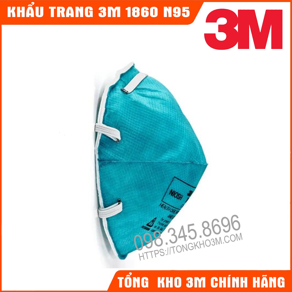 Khẩu Trang 3M 1860 Tiêu Chuẩn N95 Chống Dịch Hiệu Quả Sử Dụng Trong Bảo Hộ Y Tế