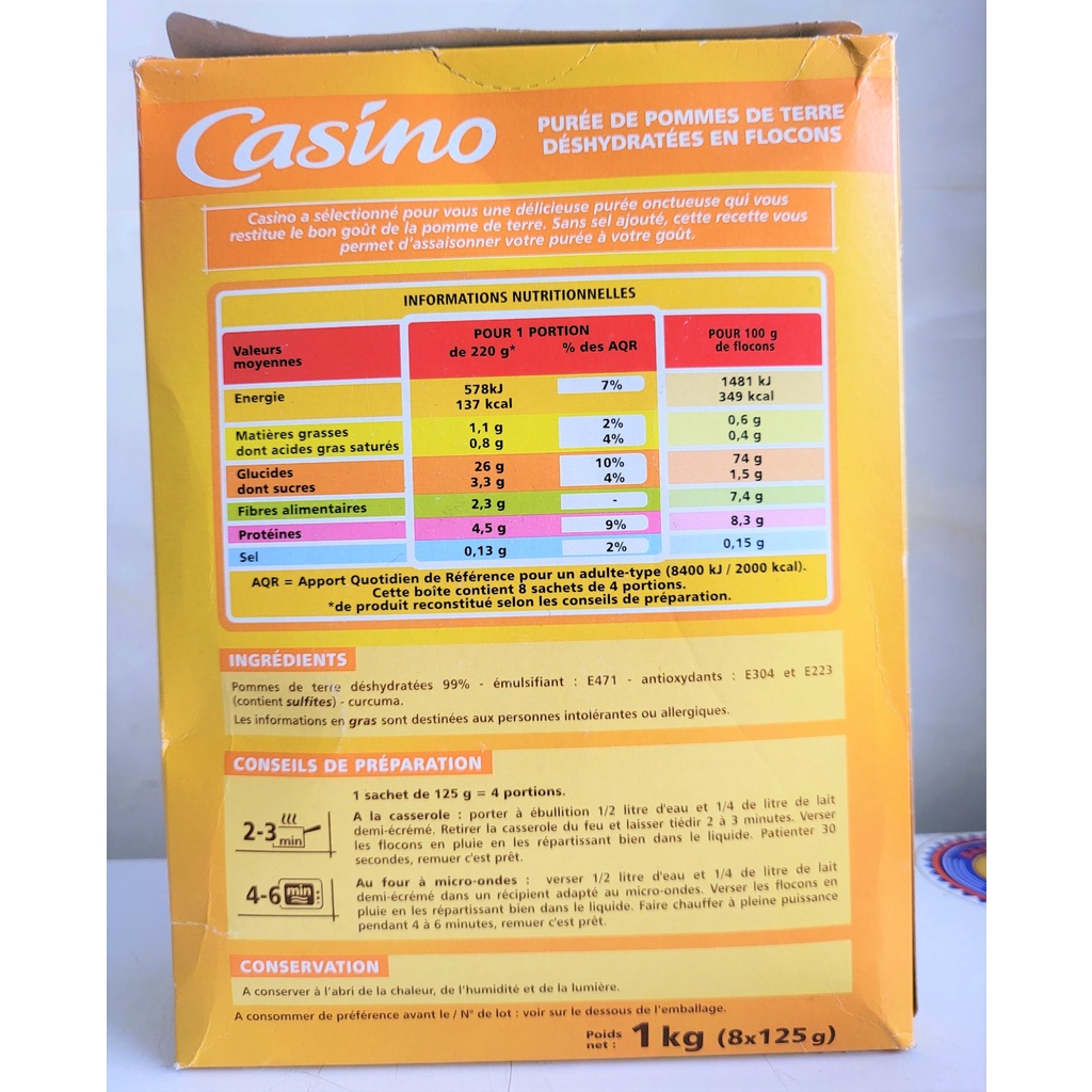 [HỘP 1KG (8 túi x 125g)] BỘT KHOAI TÂY NGHIỀN NHUYỄN [Germany] CSN Mashed Potato