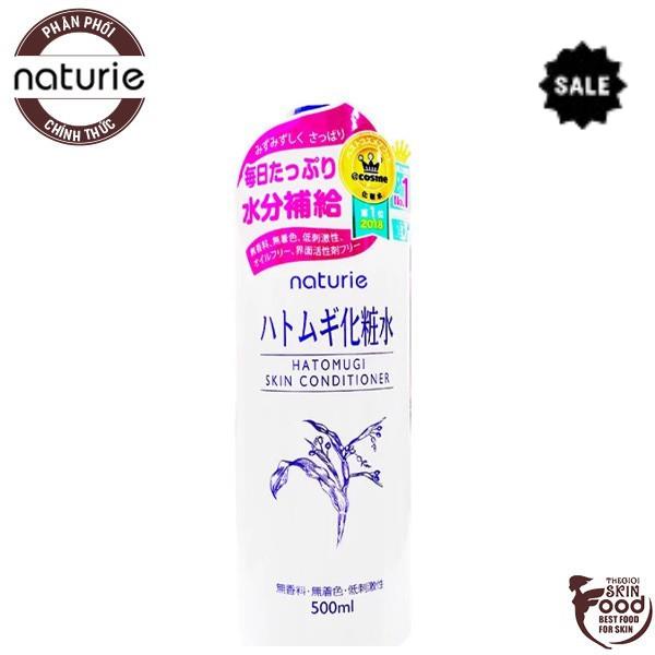 Nước Hoa Hồng Cấp Ẩm Dưỡng Trắng Chiết Xuất Ý Dĩ Naturie Hatomugi Skin Conditioner 500ml