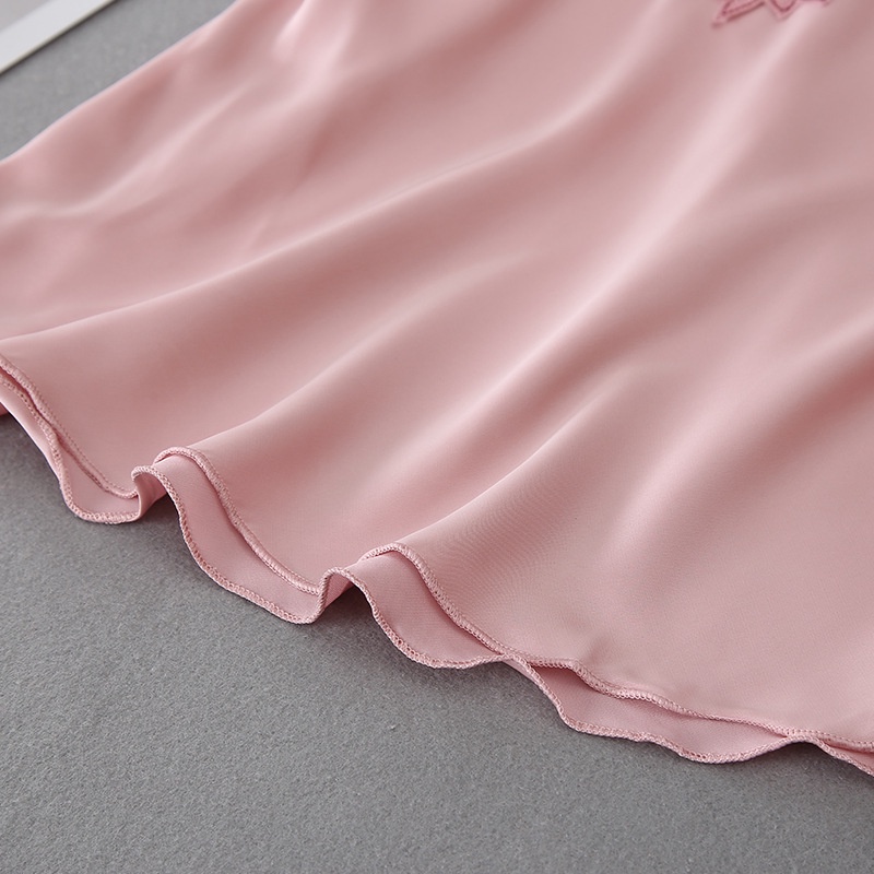 Set đồ ngủ 2 dây vải lụa lạnh mỏng kiểu mới thời trang quyến rũ năm 2021 cho nữ