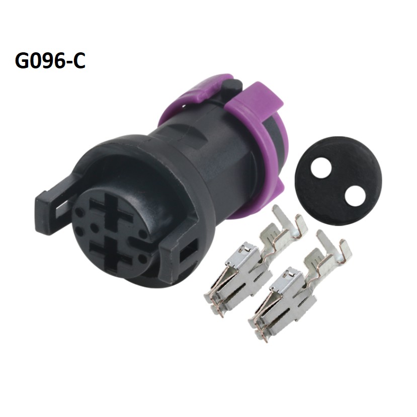 G096-Giắc cắm đèn sương mù tròn 2 lỗ