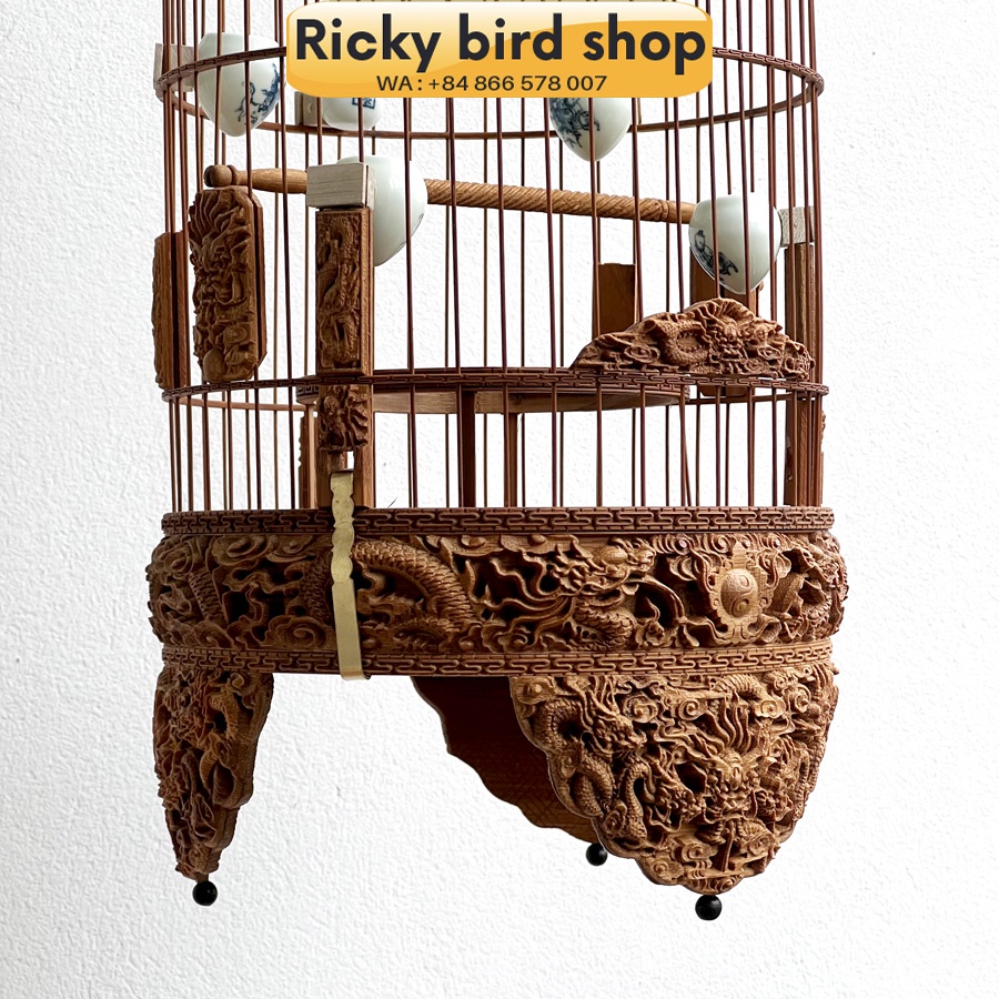 Lồng chim tre, Puteh bird cage -  3D dragon design