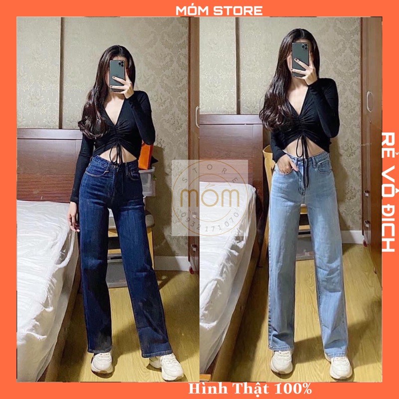 [Mã WASTMAY giảm 15% tối đa 30K đơn 150K] Quần Jean Quần Bò Culottes Ống Rộng Dáng Dài Xuất Xịn [ẢNH THẬT 100%]