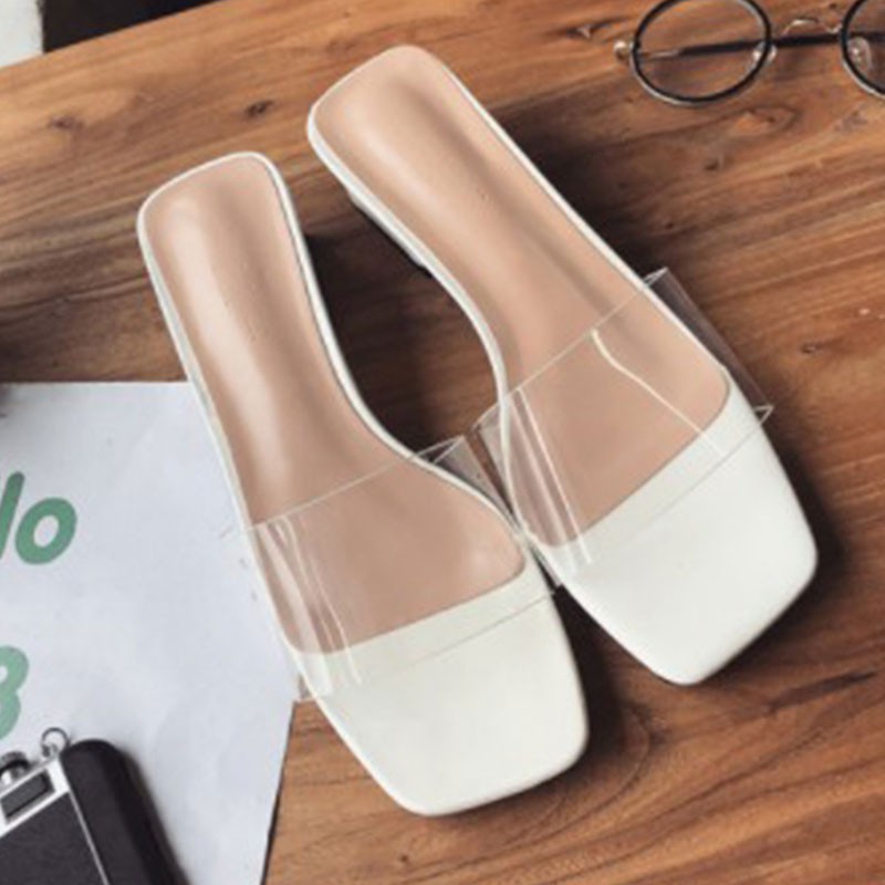 Giày sandal trong suốt kiểu dáng đơn giản cho nữ